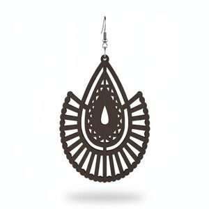 Fanned Out ▪︎ Wood Enriched Laser Cut Earringz
